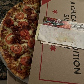 Rosati's Pizza - Rosati's Extra-Large provided us 2 dinners for 2 and lunch for one. Cost with tip (we picked up) was $38 - Pizza Near Me - Cedar Park, Texas Rosati's Pizza - Rosati's Extra-Large provided us 2 dinners for 2 and lunch for one. Cost with tip (we picked up) was $38 - Pizza Near Me - Cedar Park, Texas