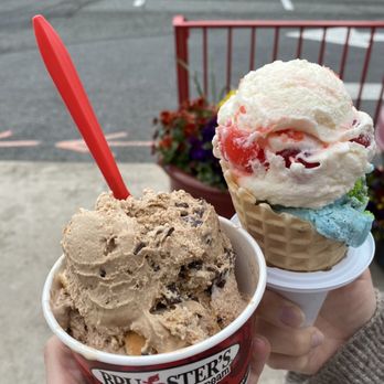 Bruster's Real Ice Cream - Chocolate Peanut Butter with buckeyes & tiramisu in front, Cookie craze and cherry vanilla in back - Ice Cream & Frozen Yogurt Near Me - Gaithersburg, Maryland Bruster's Real Ice Cream - Chocolate Peanut Butter with buckeyes & tiramisu in front, Cookie craze and cherry vanilla in back - Ice Cream & Frozen Yogurt Near Me - Gaithersburg, Maryland