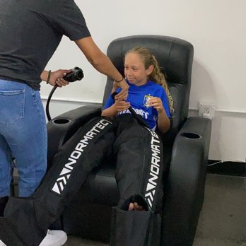 TG Cryo - Air compression leg therapy while in a recliner - Cryotherapy Near Me - Tustin, California