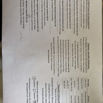 Papamio's - Menu - Cafes Near Me - Toronto, Ontario