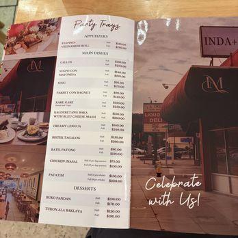 Inda + Mely - Menu - Filipino Near Me - San Bruno, California