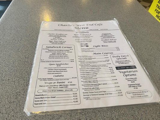Menu photo 3 Charlie's West End Cafe Ardara, DL