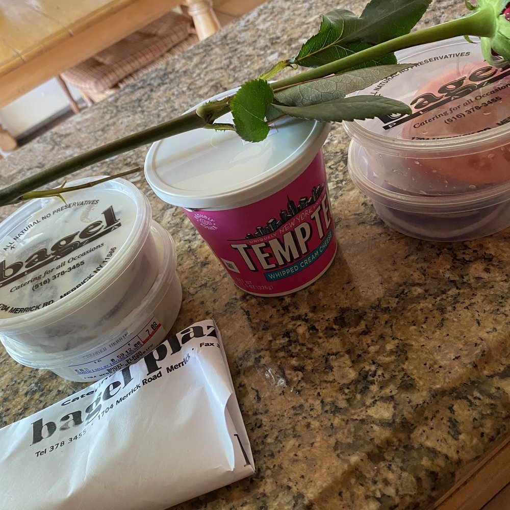 Creamed Herring Salad, Nova Lox (sliced to order) and fresh tomato and onion (not pre-sliced). And a rose! Happy Mother's Day. Creamed Herring Salad, Nova Lox (sliced to order) and fresh tomato and onion (not pre-sliced). And a rose! Happy Mother's Day.