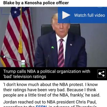 Daily Mail - Daily Mail app article screenshot. President Donald Trump called the NBA a "political organization." - Print Media Near Me - Birmingham, XWM