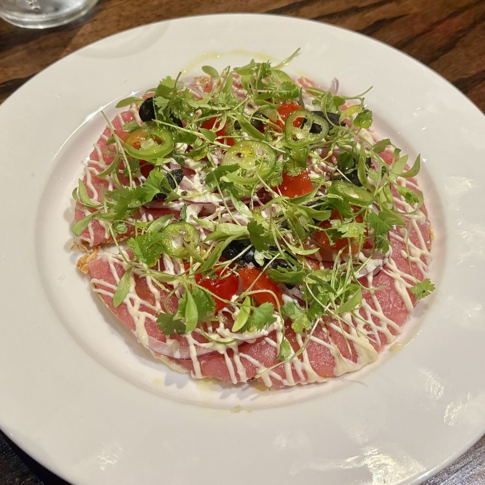 MM by Morimoto - Tuna Pizza - Japanese Near Me - Montclair, New Jersey MM by Morimoto - Tuna Pizza - Japanese Near Me - Montclair, New Jersey