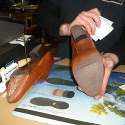 Factory Finish Shoe Repair - The other shoe had a cracked sole:(