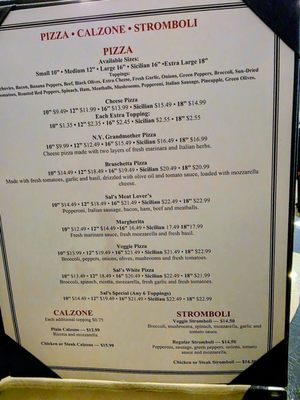 Menu photo 1 Sal's Italian Restaurant Roanoke, VA Menu photo 1 Sal's Italian Restaurant Roanoke, VA