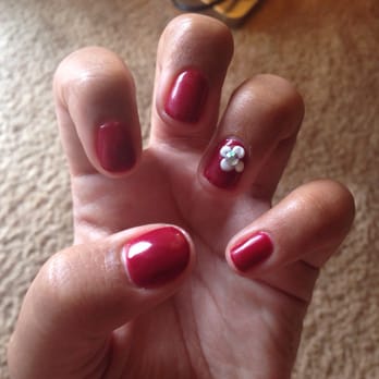 The Nail Spa - Gel manicure with acrylic flower - Nail Salons Near Me - Azusa, California The Nail Spa - Gel manicure with acrylic flower - Nail Salons Near Me - Azusa, California