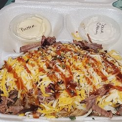 Bella's catering - Loaded Brisket baked potatoe