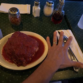 Paul's Pasta Shop - Just to give you a size reference on the lasagna. - Italian Near Me - Groton, Connecticut