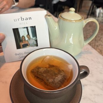 Urban Hill - Enjoying tea and the picture they took of us for our anniversary. Urban Hill made it a really special night!!! - New American Near Me - Salt Lake City, Utah Urban Hill - Enjoying tea and the picture they took of us for our anniversary. Urban Hill made it a really special night!!! - New American Near Me - Salt Lake City, Utah