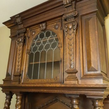 Custom Wood Finishing - Hutch prior to repair. - Refinishing Services Near Me - Chatsworth, California Custom Wood Finishing - Hutch prior to repair. - Refinishing Services Near Me - Chatsworth, California