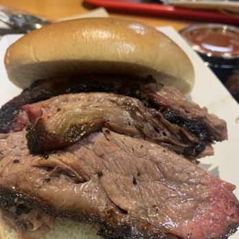 Dozier's BBQ - Sliced Brisket Sandwich - Meat Shops Near Me - Fulshear, Texas