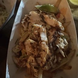 Loaded Fries with Mahi Mahi