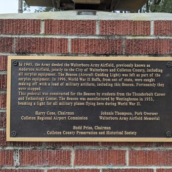 Tuskeegee Airman Memorial - Tuskeegee Airman Memorial, Walterboro SC - Landmarks & Historical Buildings Near Me - Walterboro, South Carolina Tuskeegee Airman Memorial - Tuskeegee Airman Memorial, Walterboro SC - Landmarks & Historical Buildings Near Me - Walterboro, South Carolina
