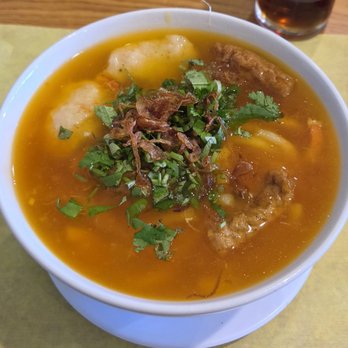 Hoa Binh Restaurant - Banh Canh Mien Trung (Udon with shrimp balls, crab meat, fried fish paste, fried squid balls - Vietnamese Near Me - Garden Grove, California Hoa Binh Restaurant - Banh Canh Mien Trung (Udon with shrimp balls, crab meat, fried fish paste, fried squid balls - Vietnamese Near Me - Garden Grove, California