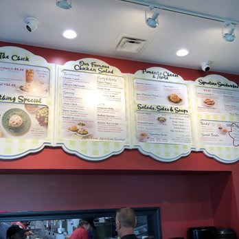 Chicken Salad Chick - Menu on the wall - Southern Near Me - Ft. Myers, Florida