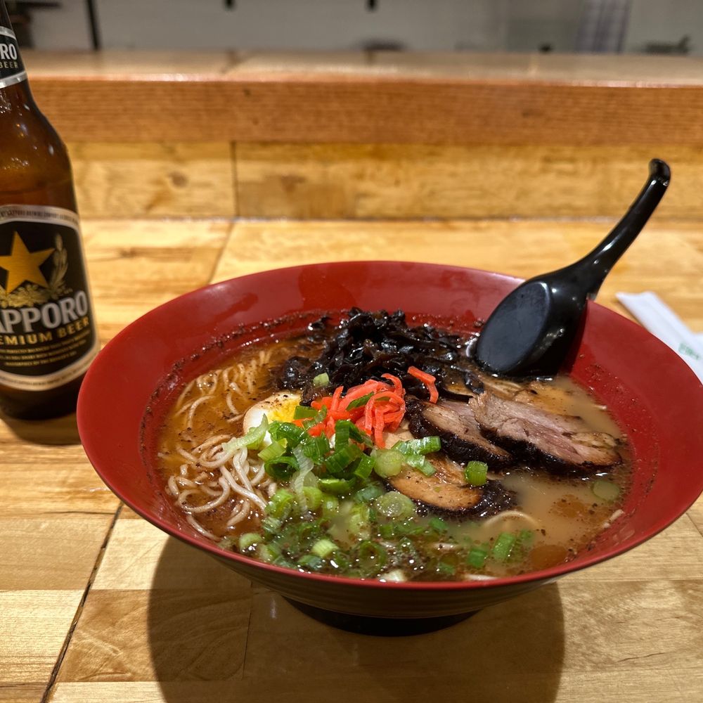 Matsumoto Ramen House - Tonkatsu black ramen with Sapporo - Ramen Near Me - Sparta, Wisconsin