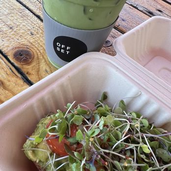 Offset Coffee Roasters - Iced, Matcha Latte w Agave sweetener - Coffee & Tea Near Me - El Segundo, California