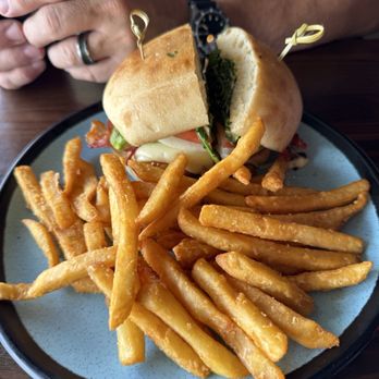 The Terrace - Chicken bacon sandwich with garlic aioli and lettuce and arugula - Asian Fusion Near Me - Hanalei, Hawaii