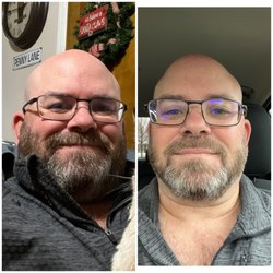 The Art of Barbering by Ivan - Before (left) and after (right).