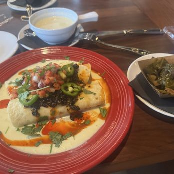 Bow & Arrow - Spicy Brisket Enchiladas and collard greens - Southern Near Me - Auburn, Alabama Bow & Arrow - Spicy Brisket Enchiladas and collard greens - Southern Near Me - Auburn, Alabama