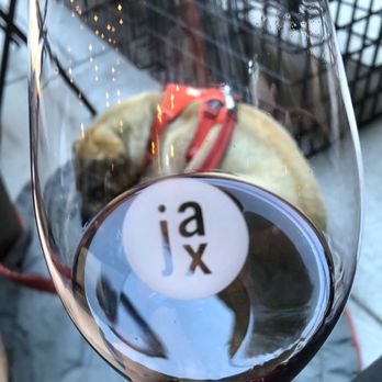 JAX Vineyards - Mazie and red wine - Wine Tasting Room Near Me - San Francisco, California JAX Vineyards - Mazie and red wine - Wine Tasting Room Near Me - San Francisco, California