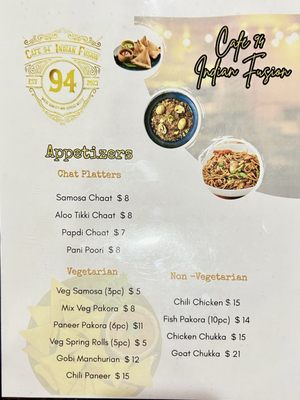 Menu photo 4 Cafe 94 Indian Fusion Cudahy, WI Menu photo 4 Cafe 94 Indian Fusion Cudahy, WI