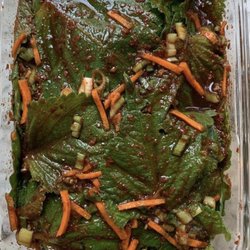 JJ Citrus - Sesame leaf kimchi I made with their fresh pesticide-free sesame leaves