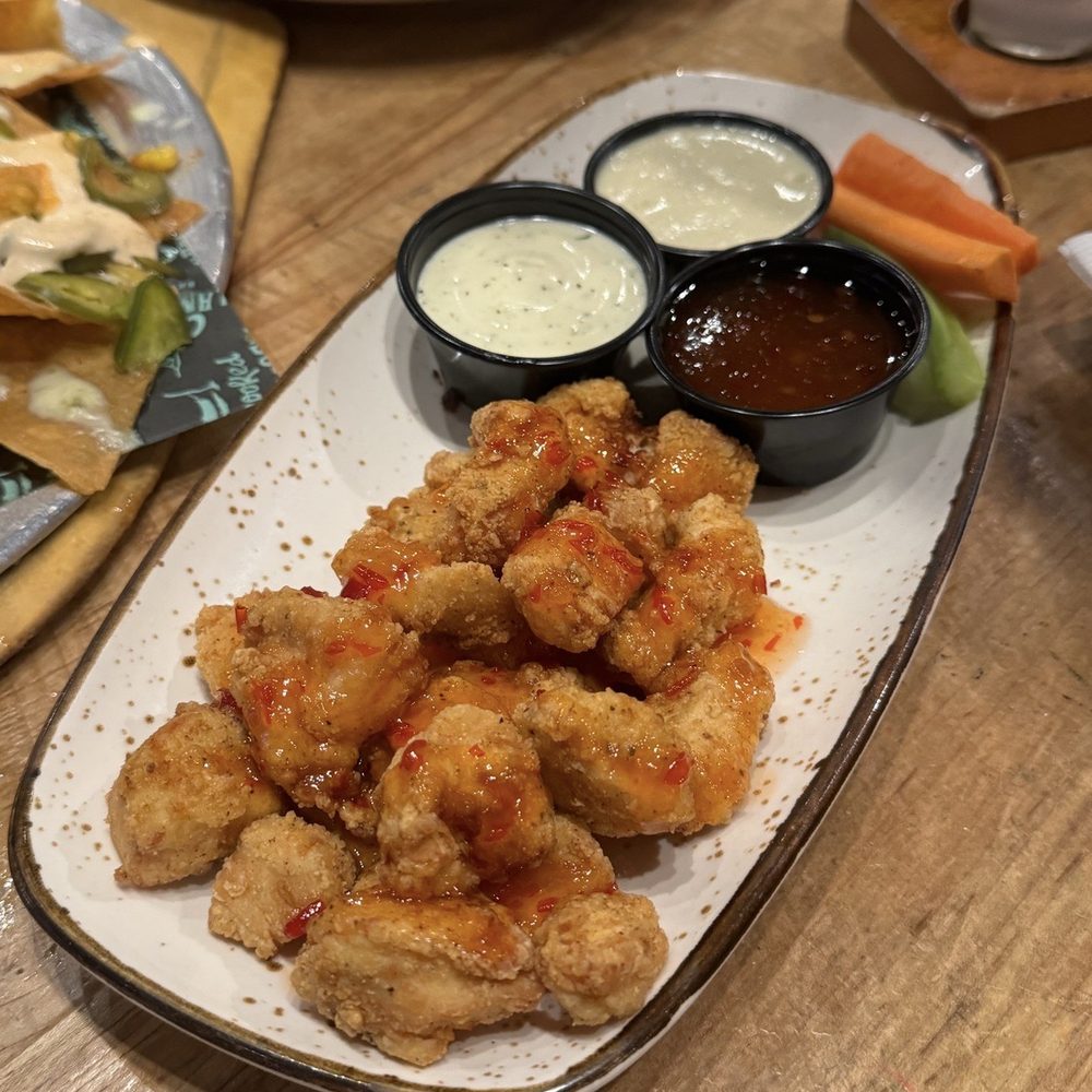 Crooked Hammock Brewery - Boneless Chicken with pineapple sauce - New American Near Me - North Myrtle Beach, South Carolina Crooked Hammock Brewery - Boneless Chicken with pineapple sauce - New American Near Me - North Myrtle Beach, South Carolina