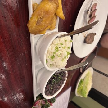 Pampas - Feijao Simples (Beans) Arroz Com Alho (Rice) Banana da Terra (Fried Plantains) and kale - Steakhouses Near Me - Las Vegas, Nevada Pampas - Feijao Simples (Beans) Arroz Com Alho (Rice) Banana da Terra (Fried Plantains) and kale - Steakhouses Near Me - Las Vegas, Nevada