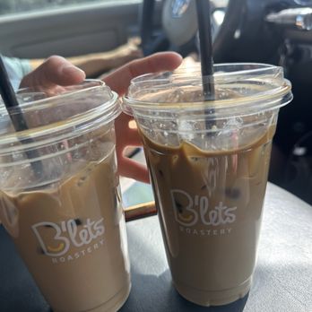 B’Lets Roastery - Pistachio coffee (left) & Pandan coffee (right) - Waffles Near Me - South El Monte, California B’Lets Roastery - Pistachio coffee (left) & Pandan coffee (right) - Waffles Near Me - South El Monte, California