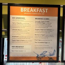 Wildflower - Breakfast Menu as of 9/2025