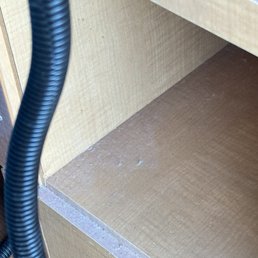 Cubby with major dust. Hospital need new cleaning crew