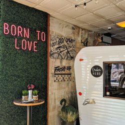 Ironwood Vegan Bakery - Cute, modern interior of Burial Grounds Vegan Bakery/Rood Food