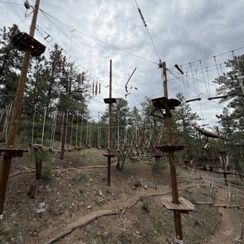 Treehouse Adventure Park - Multiple courses at various challenging levels within the park - Challenge Courses Near Me - Bailey, Colorado Treehouse Adventure Park - Multiple courses at various challenging levels within the park - Challenge Courses Near Me - Bailey, Colorado