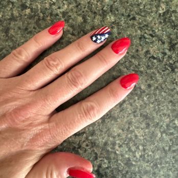 MASON NAIL BAR - Full set gel. For 4th of July! - Nail Salons Near Me - Fairfax, Virginia
