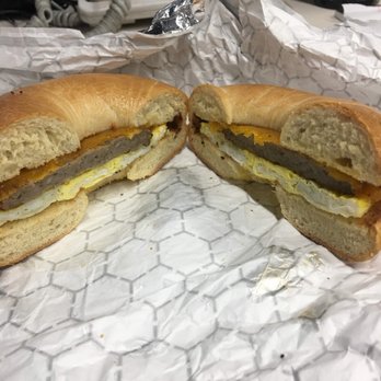 Einstein Bros. Bagels - Sausage and cheddar with 1 egg. - Bagels Near Me - Longmont, Colorado Einstein Bros. Bagels - Sausage and cheddar with 1 egg. - Bagels Near Me - Longmont, Colorado