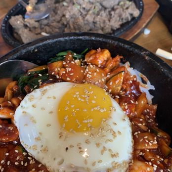 Ollei - Delicious, hot and hearty Seafood Bibimbap. Outstanding flavors! It has a little kick but not too much for most people. - Korean Near Me - San Francisco, California Ollei - Delicious, hot and hearty Seafood Bibimbap. Outstanding flavors! It has a little kick but not too much for most people. - Korean Near Me - San Francisco, California