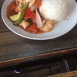 Money Tree Thai Kitchen - Thai sweet and sour chicken with coconut rice