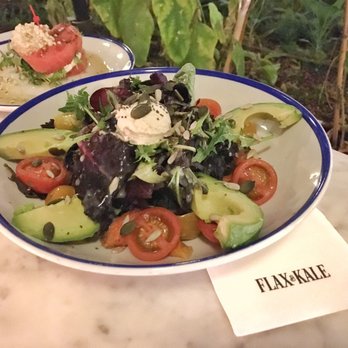 Flax & Kale - Roasted Carrots & Avocado Salad + Grilled Watermelon in the back - Spanish Near Me - Barcelona, B Flax & Kale - Roasted Carrots & Avocado Salad + Grilled Watermelon in the back - Spanish Near Me - Barcelona, B
