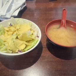 House Salad and miso House Salad and miso