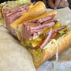 Deli Delicious - 37. Hot Pastrami and Provolone Hot Sandwich.