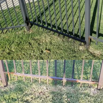 Express Fence - Before and after if an iron fence repair. - Fences & Gates Near Me Express Fence - Before and after if an iron fence repair. - Fences & Gates Near Me