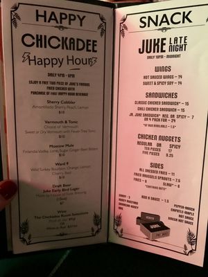 Menu photo 2 The Chickadee Room Vancouver, BC