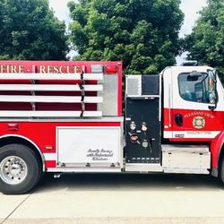 Jake's Lettering & Graphics - Custom fire truck graphics. #fireandems #lettering #stripes