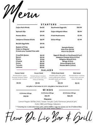 Menu photo 4 Fleur De Lis Bar & Grill Pascagoula, MS Menu photo 4 Fleur De Lis Bar & Grill Pascagoula, MS