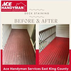 Ace Handyman Services East King County - Deck Staining