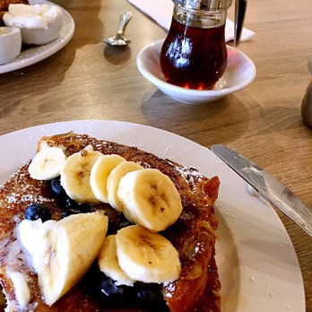 Shorehouse Kitchen - French toast with blueberries and banana - Coffee & Tea Near Me - La Jolla, California Shorehouse Kitchen - French toast with blueberries and banana - Coffee & Tea Near Me - La Jolla, California