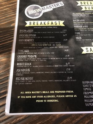 Menu photo 6 Brewmasters Windsor, QLD